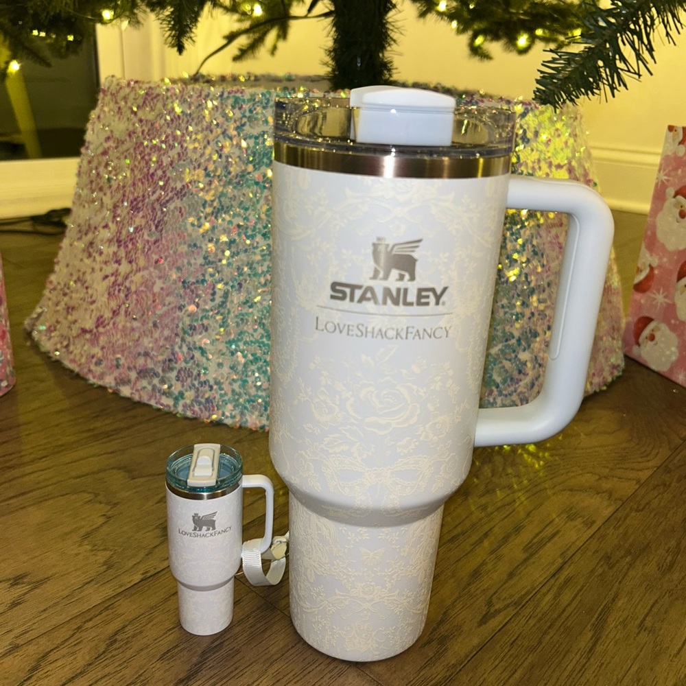 LoveShackFancy + Stanley matching 40oz Quencher + ornament in Toscana 💙🦋